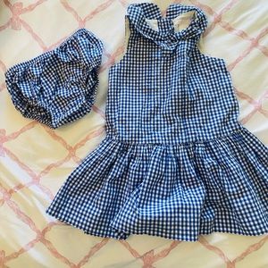 Janie and Jack gingham dress and bloomers